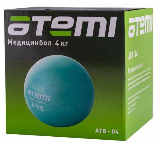 Мяч обрезиненный утяжеленный 4 кг (голубой) Atemi ATB-04 - фото 2 - id-p166947493