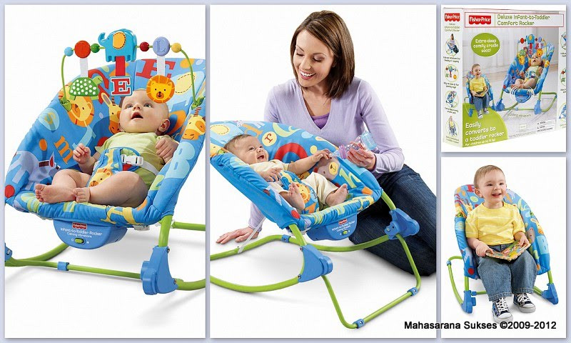 Детский шезлонг качалка Fisher-Price Deluxe Infant to Toddler Comfort Rocker 0306 - фото 3 - id-p70279256