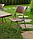 Набор складной садовой мебели CALVIANO (стол и 6 стульев, ротанг), фото 4
