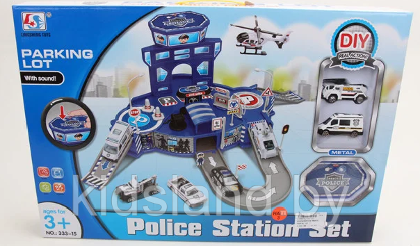 Игровой набор паркинг "Полицейский участок" арт. D-333-15 - фото 2 - id-p166988794
