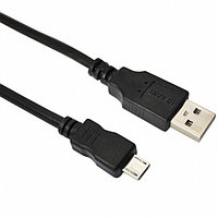 Шнур micro USB (male) - USB-A (male) 3 метра, черный REXANT.