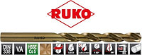 1,0x12/34 мм Сверло по металлу HSS-Co 5% DIN 338 (блистер) RUKO 2155010