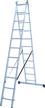Лестница алюминиевая двухсекционная 2х11 ступеней NV 122 Новая высота 1220211