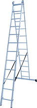 Лестница алюминиевая двухсекционная 2х13 ступеней NV 122 Новая высота 1220213