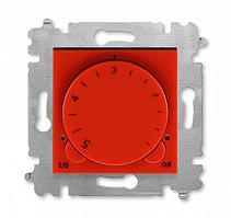 Терморегулятор ABB Levit с поворотной ручкой 16А красный / дымчатый чёрный 16A (без датчика 3292U-A90100)