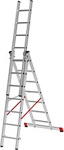 Лестница алюминиевая трёхсекционная 3х8 ступеней профессиональная NV 323 Новая высота 3230308