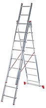 Лестница алюминиевая трёхсекционная 3х13 ступеней NV 223 Новая высота 2230313