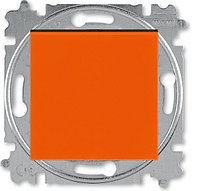 Переключатель одноклавишный ABB Levit оранжевый / дымчатый чёрный