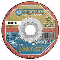 180x1.6х22.23 мм Круг отрезной отрезн. по нержавеющей стали Golden Star Sonnenflex 76708