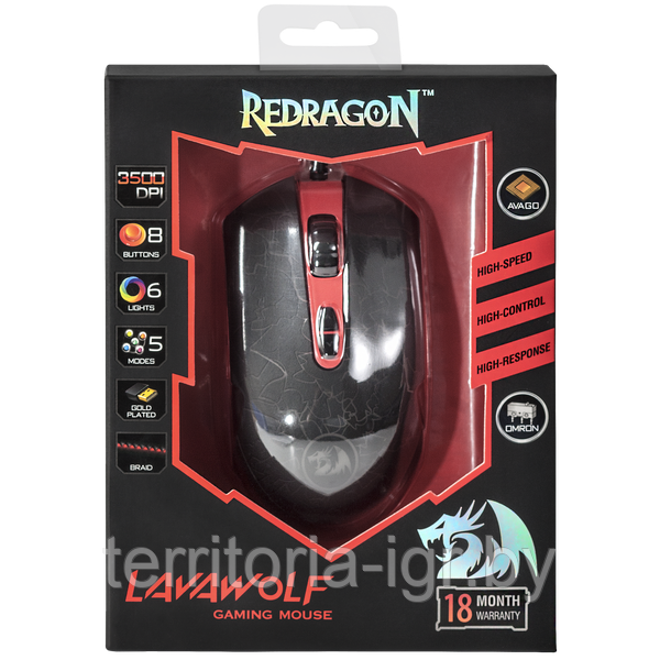 Игровая мышь Lavawolf Redragon