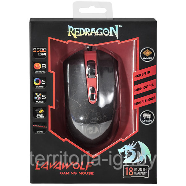 Игровая мышь Lavawolf Redragon - фото 1 - id-p167007316