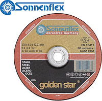 230x6.0х22.23 мм Круг шлифовальный по нерж. стали и мет. Golden Star Sonnenflex 00816