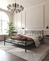 Кровать Франческа с изножьем (140х200/ноги металл/цвет Черный)