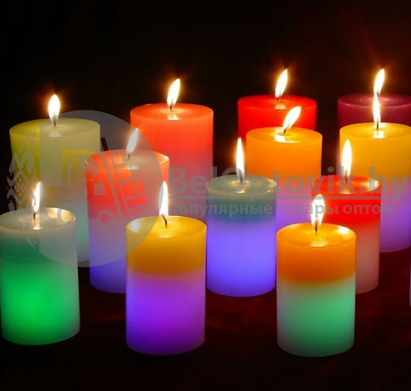 Магическая восковая свеча Candled Magic 7 Led меняющая цвет (на светодиодах) - фото 4 - id-p167021121