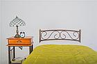 Кровать односпальная Валерия с изножьем (90х200/металлическое основание) Коричневый бархат, фото 3