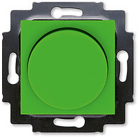 Светорегулятор ABB Levit поворотно-нажимной 60-600 Вт R зелёный / дымчатый чёрный