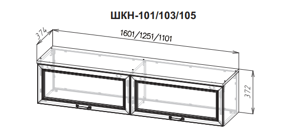 Шкаф навесной SV-Мебель Александрия ШКН-103 (Сосна Санторини светлая) - фото 2 - id-p167021028