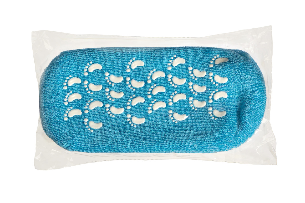 Маска-носки увлажняющие гелевые многоразового использования, голубые - фото 3 - id-p167021149