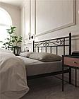 Кровать Франческа с изножьем (120х200/ноги металл/цвет Черный), фото 3