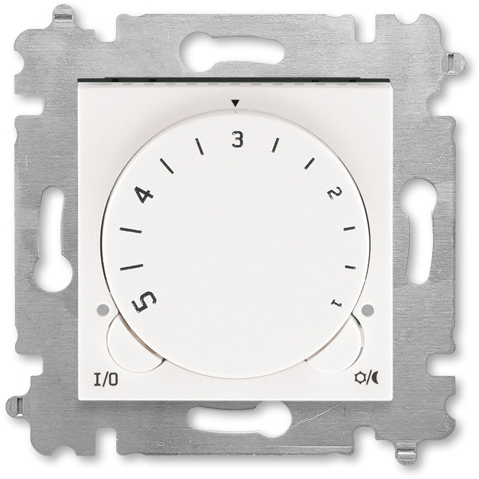 Терморегулятор ABB Levit с поворотной ручкой 16А жемчуг / ледяной 16A (без датчика 3292U-A90100)