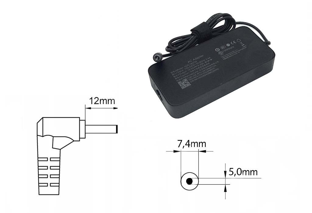 Оригинальная зарядка (блок питания) для ноутбука Xiaomi ADC180TM, 180W, штекер 7.4x5.0 мм