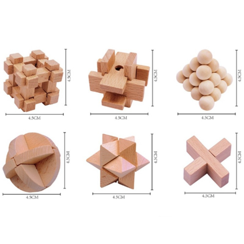 Набор деревянных головоломок Wooden Puzzles 6 / Замковые головоломки - фото 3 - id-p167047766