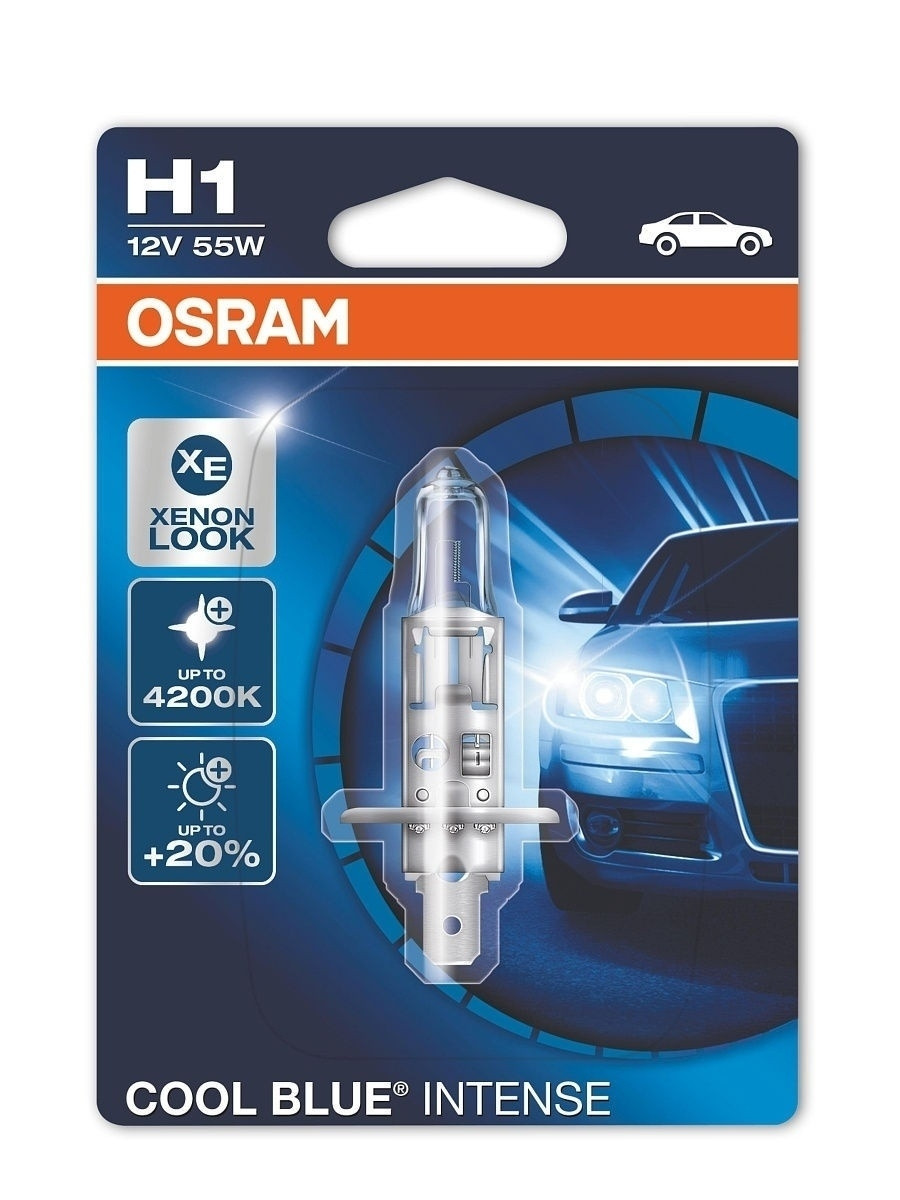 Автомобильная лампа H1 Osram Cool Blue Intense - фото 1 - id-p167074726