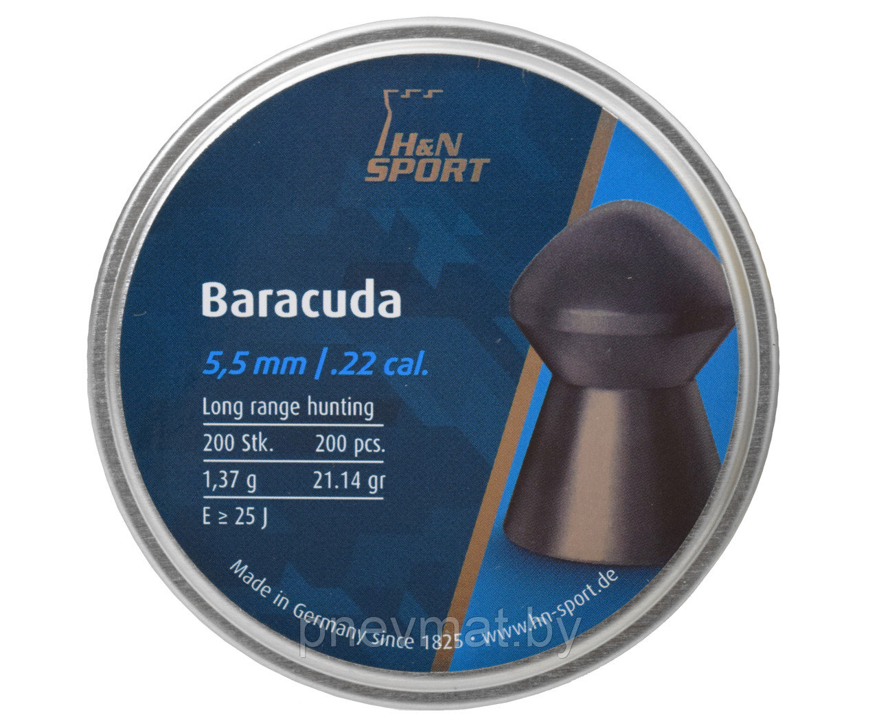 Пули пневматические H&N Baracuda 5.5 мм 1,37 грамма (200 шт.)