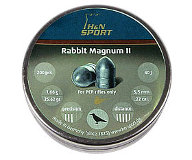Пули пневматические H&N Rabbit Magnum II кал. 5.5 мм. 1,66/1,64 гр. (200 шт.)