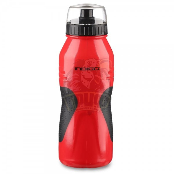 Бутылка спортивная Indigo Comfort 0,6 л (красный/черный) (арт. IN037-R-BK)