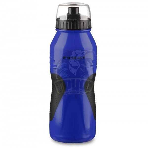 Бутылка спортивная Indigo Comfort 0,6 л (синий/черный) (арт. IN037-BL-BK)