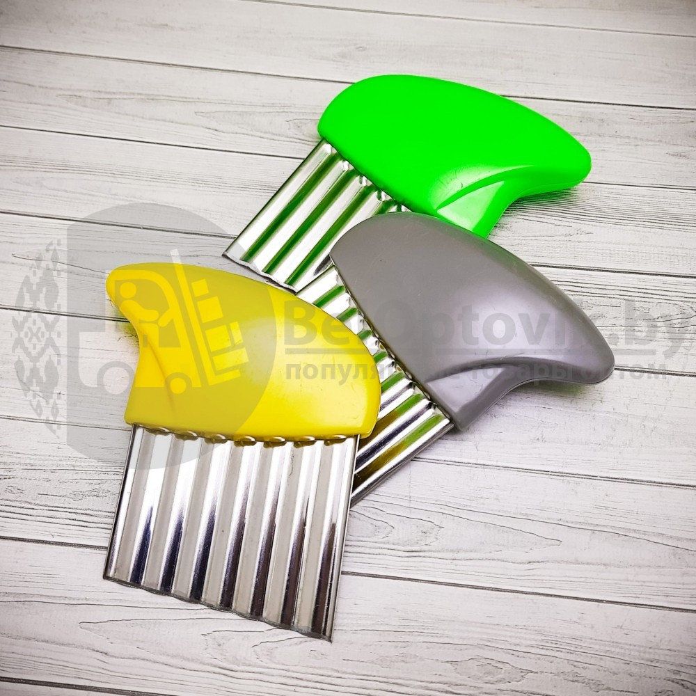 Фигурный кухонный нож Wave Knife для волнистой нарезки сыра, фруктов, овощей Зеленый - фото 6 - id-p166897798