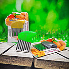 Фигурный кухонный нож Wave Knife для волнистой нарезки сыра, фруктов, овощей Зеленый, фото 4