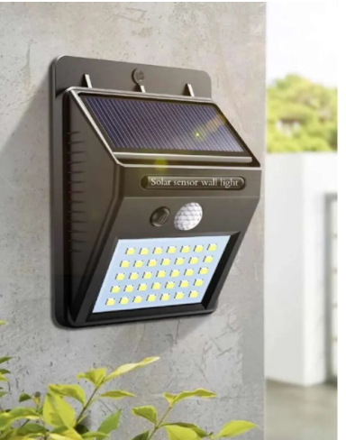 Светильник с датчиком движения на солнечной батарее 20 LED Solar Powered LED Wall Light - фото 1 - id-p167108674