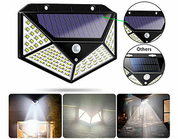 Светильник с датчиком движения на солнечной батарее 100 LED Solar Interaction Wall Lamp