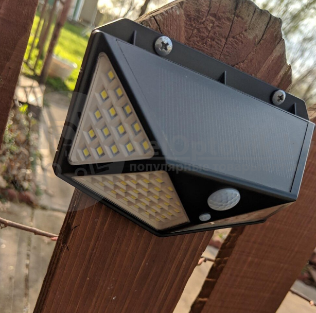 Светильник с датчиком движения на солнечной батарее 100 LED Solar Interaction Wall Lamp - фото 8 - id-p167116205