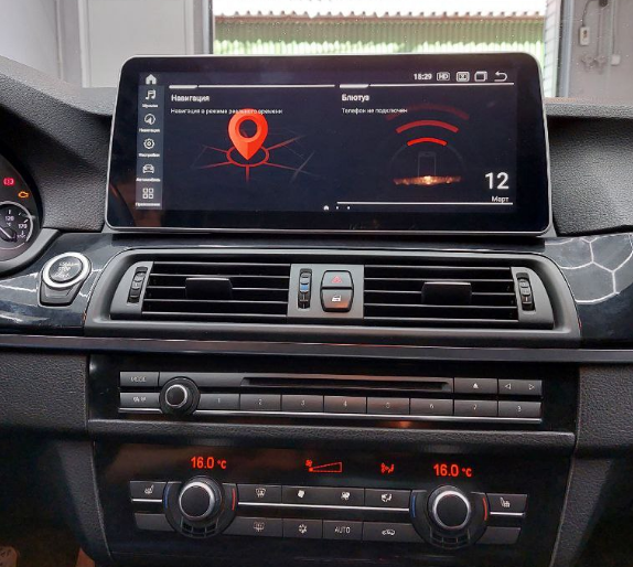 Штатная магнитола Radiola для BMW 5 (F10, F11) CIC 2010-2013 на Android 12 экран 12.3" (8/128gb) - фото 2 - id-p167097150