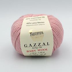 Пряжа Gazzal Baby Wool цвет 845 пудра