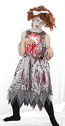 Платье карнавальное с париком Мисс Зомби на размер S