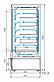 Витрина холодильная пристенная Carboma Cube FC20-08 VL 1,3-1 0300 STANDARD (фронт X5L распашные двери) до -18, фото 2
