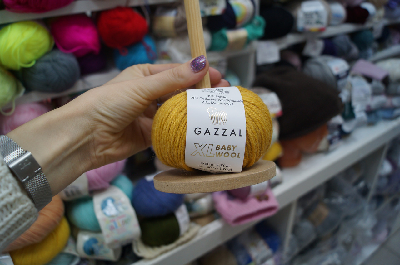 Пряжа Gazzal Baby Wool XL цвет 842 горчица