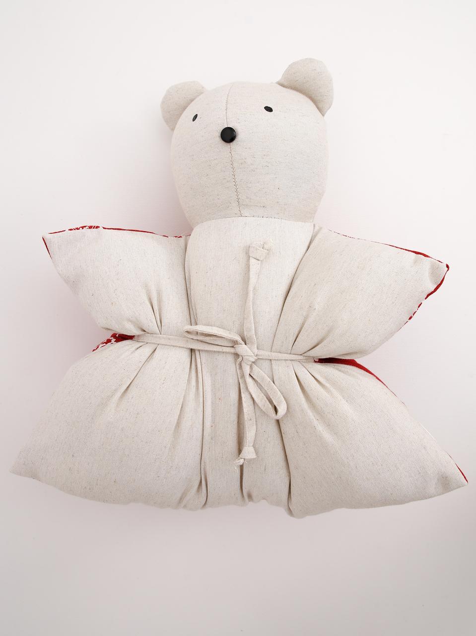 Декоративная подушка-мишка рождественский Снежинка - фото 3 - id-p167119304