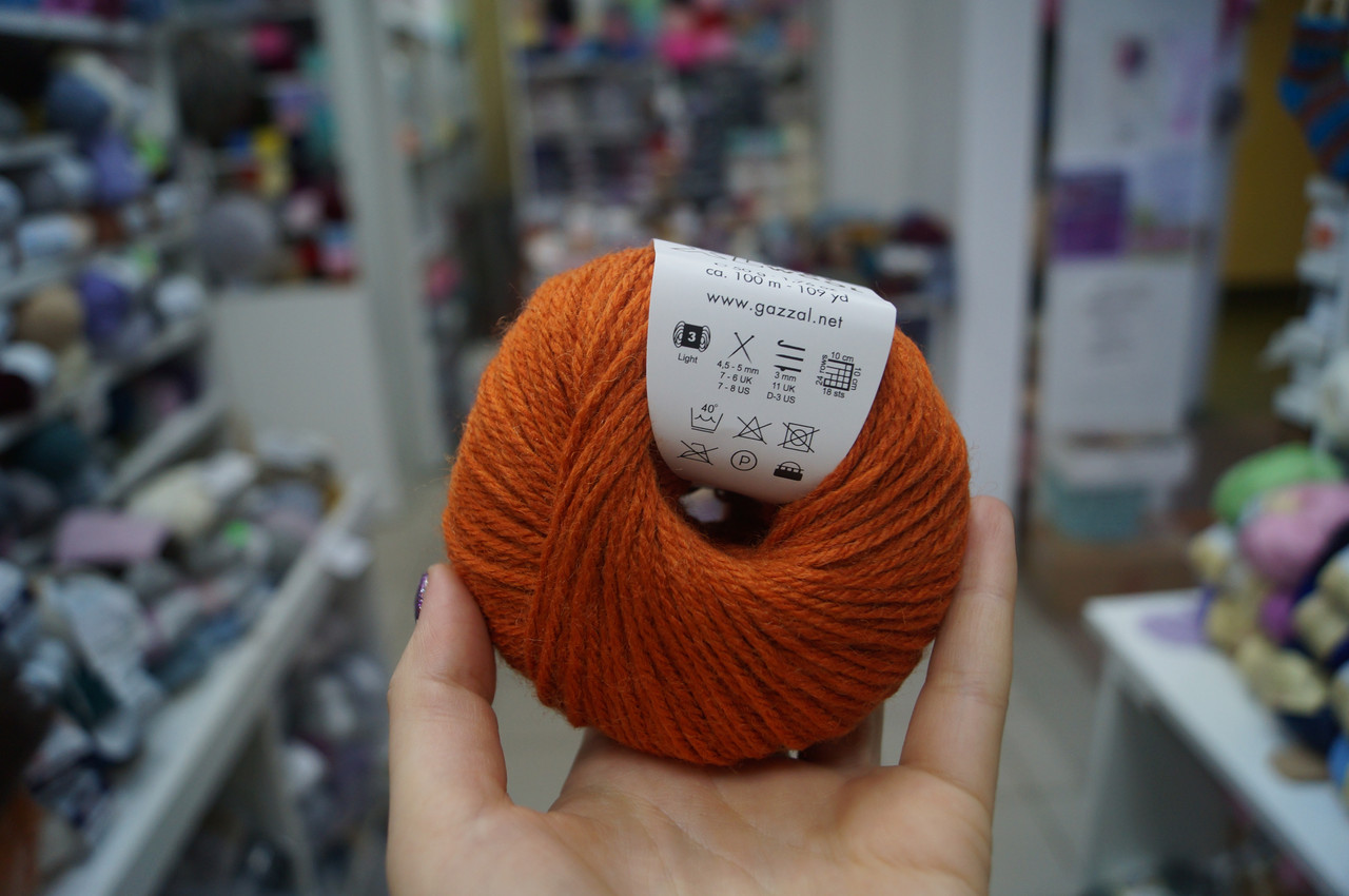 Пряжа Gazzal Baby Wool XL цвет 841 рыжий / терракот - фото 1 - id-p167122787
