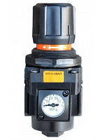 WiederKraft WDK-7340 Регулятор давления с фиксацией для пневматической системы со встроенным манометроми.