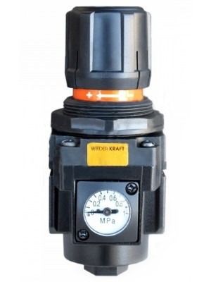 WiederKraft WDK-7340 Регулятор давления с фиксацией для пневматической системы со встроенным манометроми. - фото 1 - id-p167131163