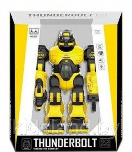Робот интерактивный ThunderBolt ( ходит, стреляет) цвет жёлтый, 25см арт.D-607 - фото 3 - id-p167143626
