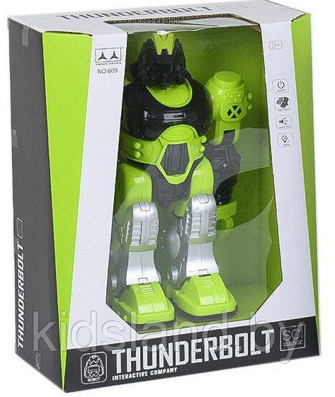 Робот интерактивный ThunderBolt ( ходит, стреляет) цвет зелёный, 25см арт.D-609 - фото 3 - id-p167145848