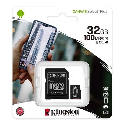 Карта памяти Kingston Canvas Select Plus microSD 32GB - фото 2 - id-p167152946