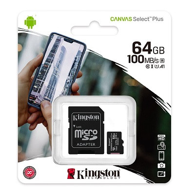 Карта памяти Kingston Canvas Select Plus microSD 64GB - фото 2 - id-p167152947