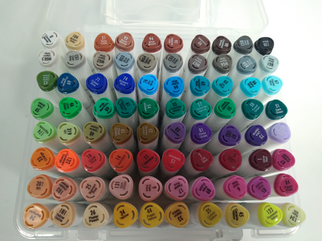 Набор маркеров двухсторонних для скетчинга 80 цветов (2 пера) - фото 2 - id-p167171017